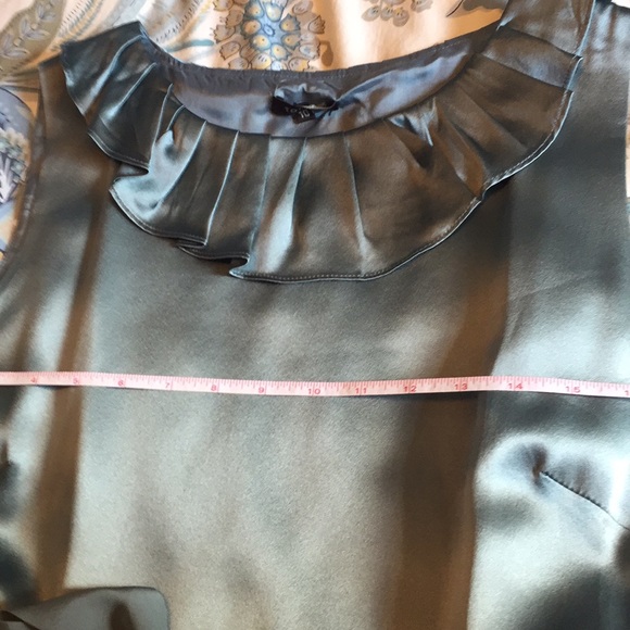 Tocca Blue Silk Dress Size 10 - Picture 6 of 6